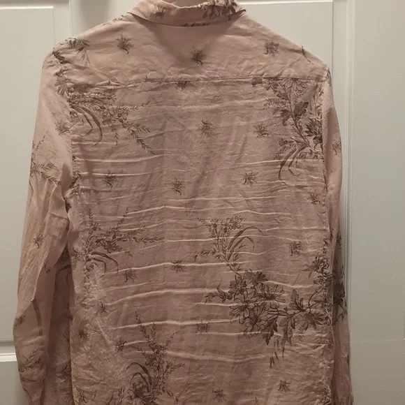 Prada Light Pink Botanical Women's Blouse - Picture 6 of 6